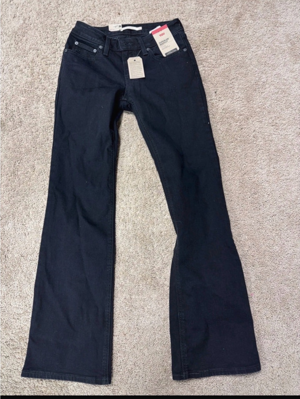 Levi superlow Dark Wash Flare Jeans - Black 25x30